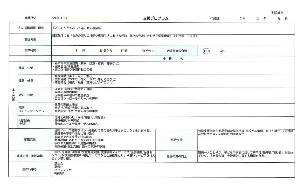 支援プログラム